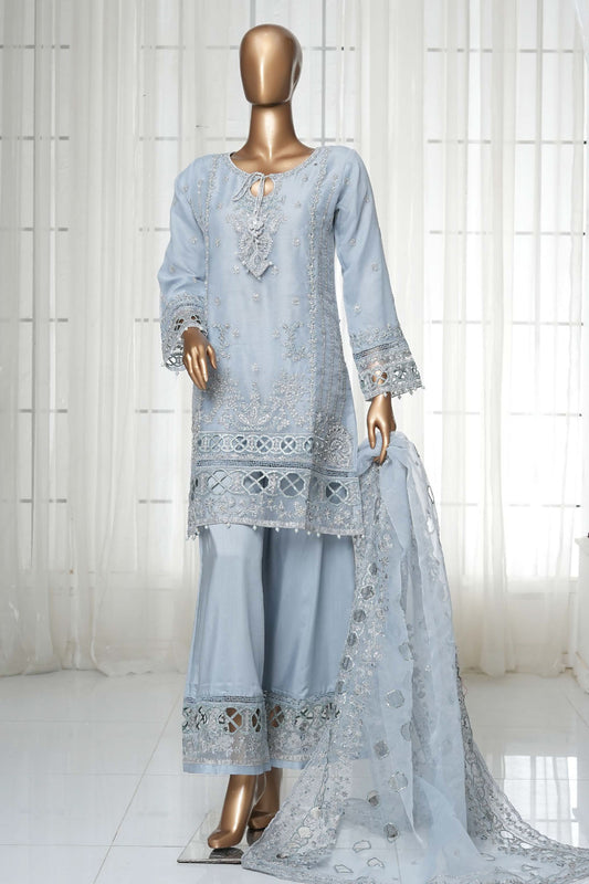 Mahpara by Sada Bahar Stitched 3 Piece Festive Formals Vol-14 Collection-B-32-Sky Blue