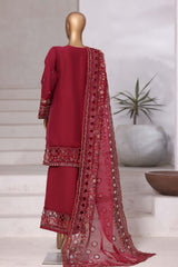 Mahpara By Sada Bahar Stitched 3 Piece Festive Formal Limited Edition Vol-03 Suit-B-32-MAROON