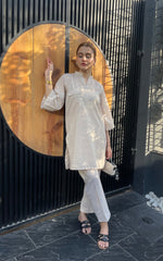 Zaman By MNM Stitched 2 Piece Winter Pret Collection'2024-Neutral Chic