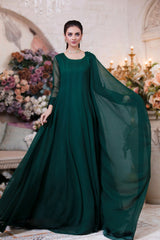Kalidaar Frocks By Asma & Sidra Stitched Formals Suit-Sandal (Plain Chiffon Frock)