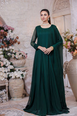 Kalidaar Frocks By Asma & Sidra Stitched Formals Suit-Sandal (Plain Chiffon Frock)