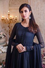 Kalidaar Frocks By Asma & Sidra Stitched Formals Suit-Shama (Plain Chiffon Frock)