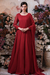 Kalidaar Frocks By Asma & Sidra Stitched Formals Suit-Shabnam (Plain Chiffon Frock)