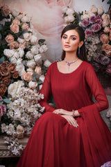 Kalidaar Frocks By Asma & Sidra Stitched Formals Suit-Shabnam (Plain Chiffon Frock)
