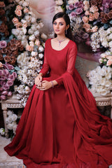 Kalidaar Frocks By Asma & Sidra Stitched Formals Suit-Shabnam (Plain Chiffon Frock)