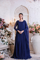 Kalidaar Frocks By Asma & Sidra Stitched Formals Suit-Naaz (Plain Chiffon Frock)