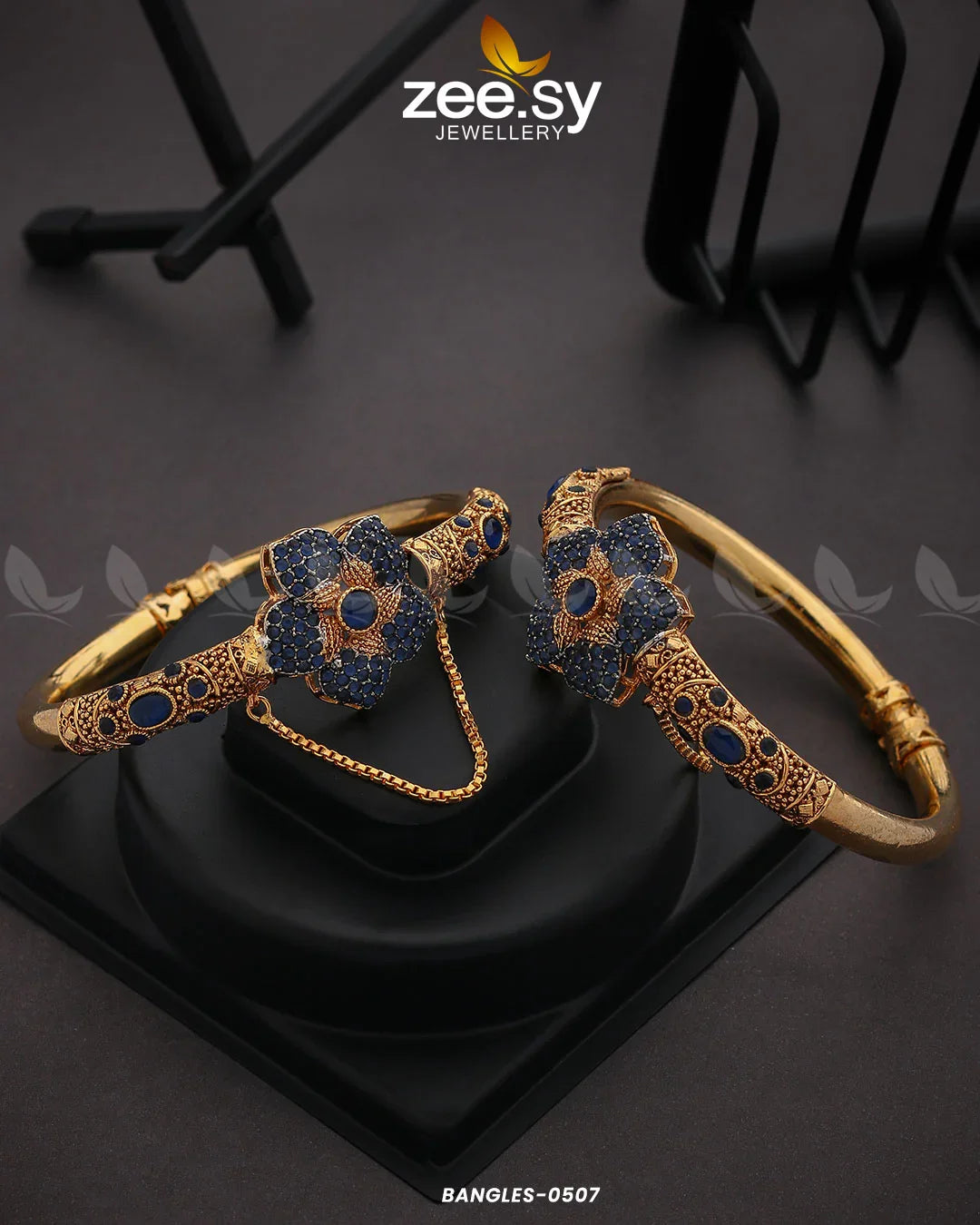 BANGLES-0507 Blue - Zeesy Jewellery