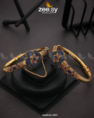 BANGLES-0507 Blue - Zeesy Jewellery