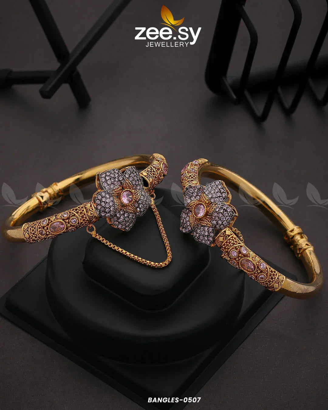 BANGLES-0507 Pink - Zeesy Jewellery