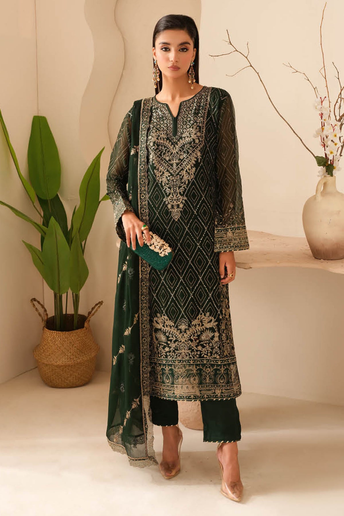 Sonehri By Ramsha Unstitched 3 Piece Luxury Chiffon Vol-01 Collection-BB-103