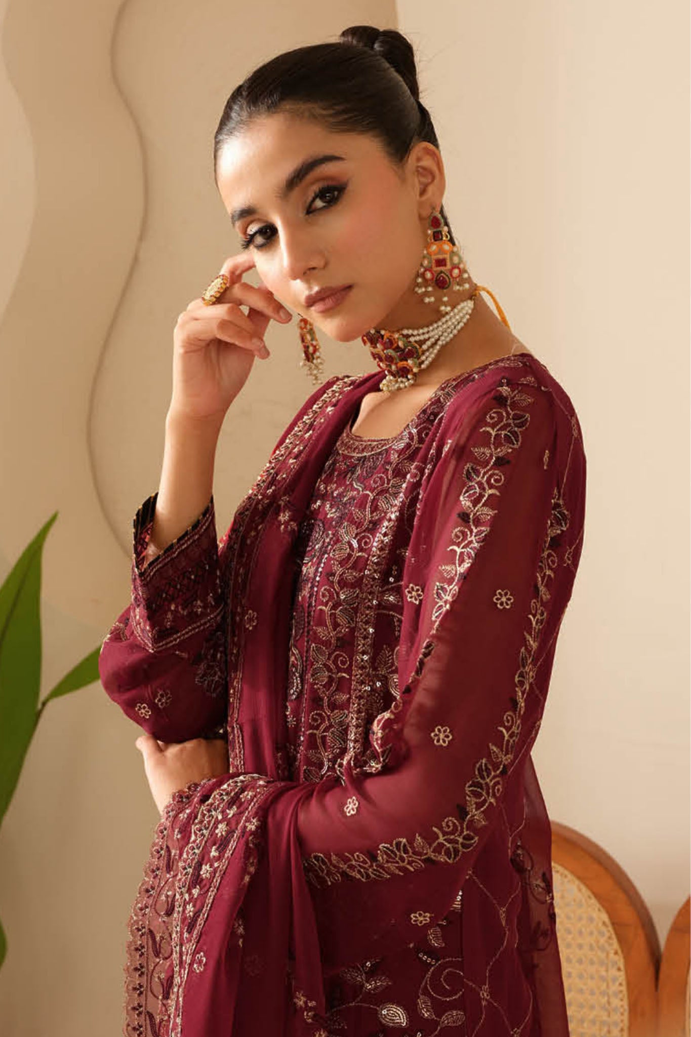 Sonehri By Ramsha Unstitched 3 Piece Luxury Chiffon Vol-01 Collection-BB-105