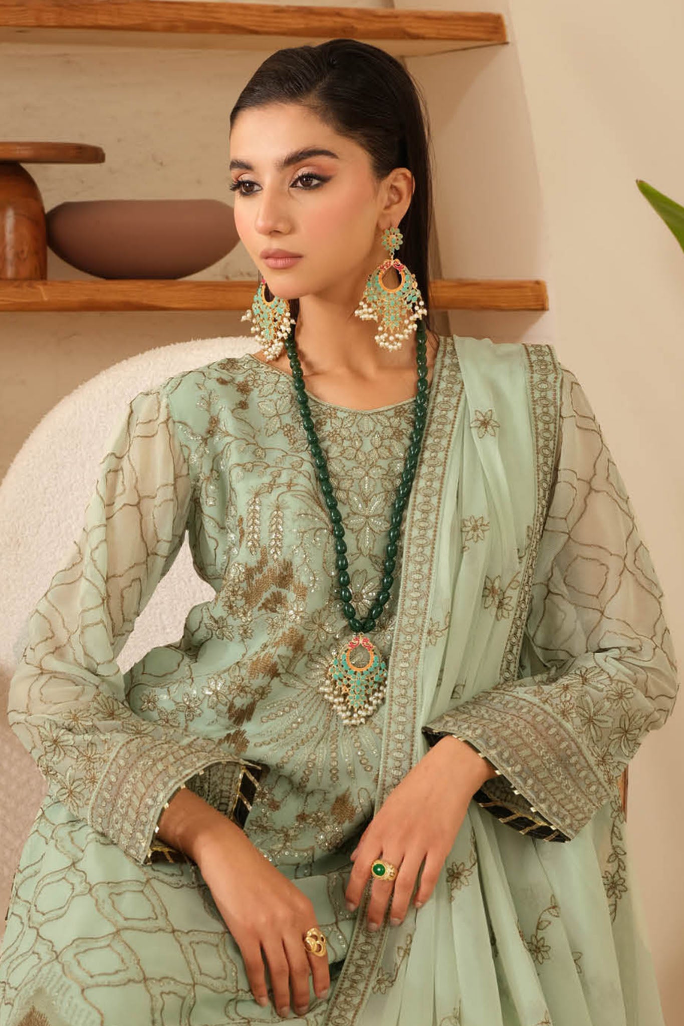 Sonehri By Ramsha Unstitched 3 Piece Luxury Chiffon Vol-01 Collection-BB-106