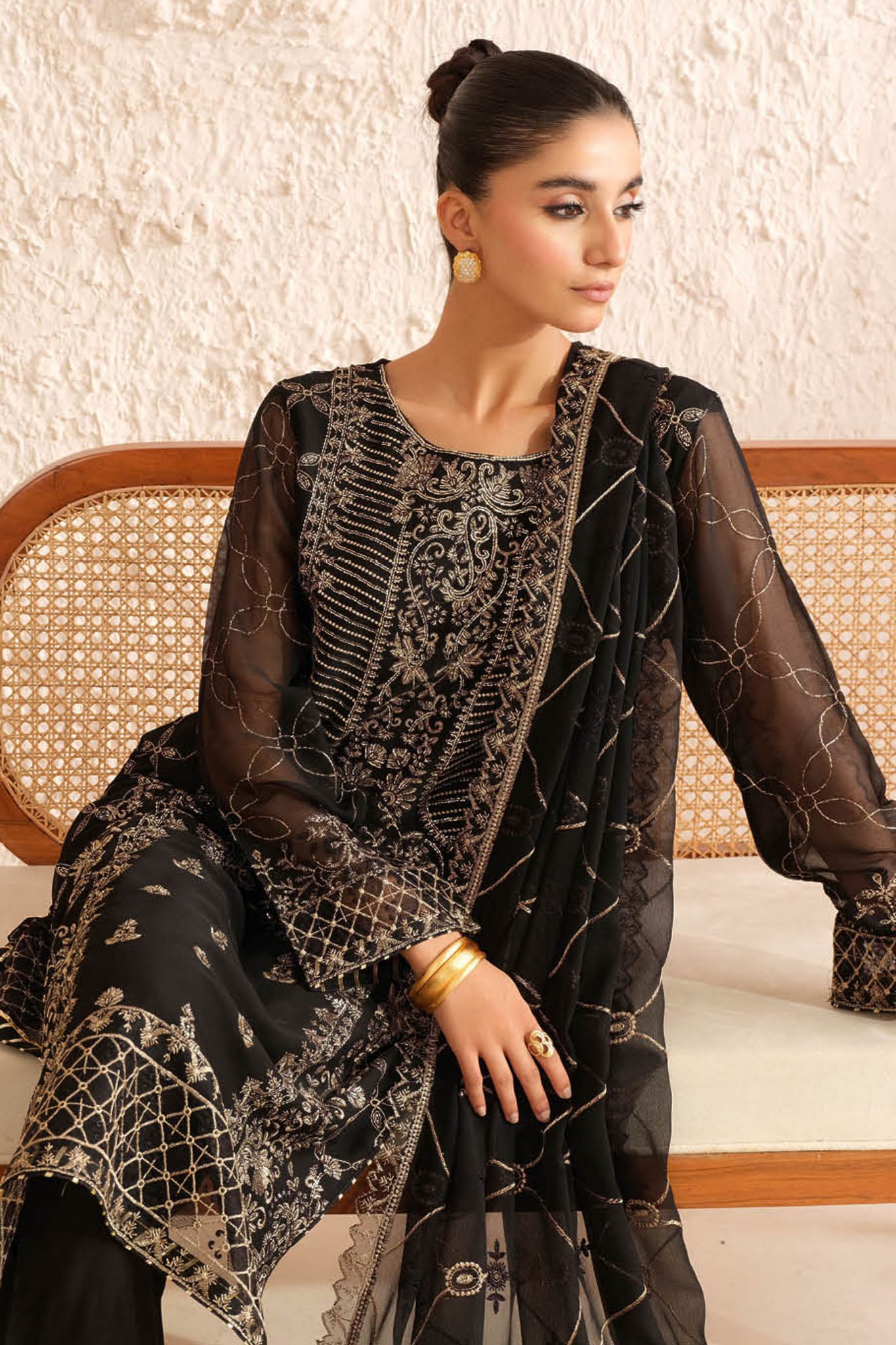 Sonehri By Ramsha Unstitched 3 Piece Luxury Chiffon Vol-01 Collection-BB-107