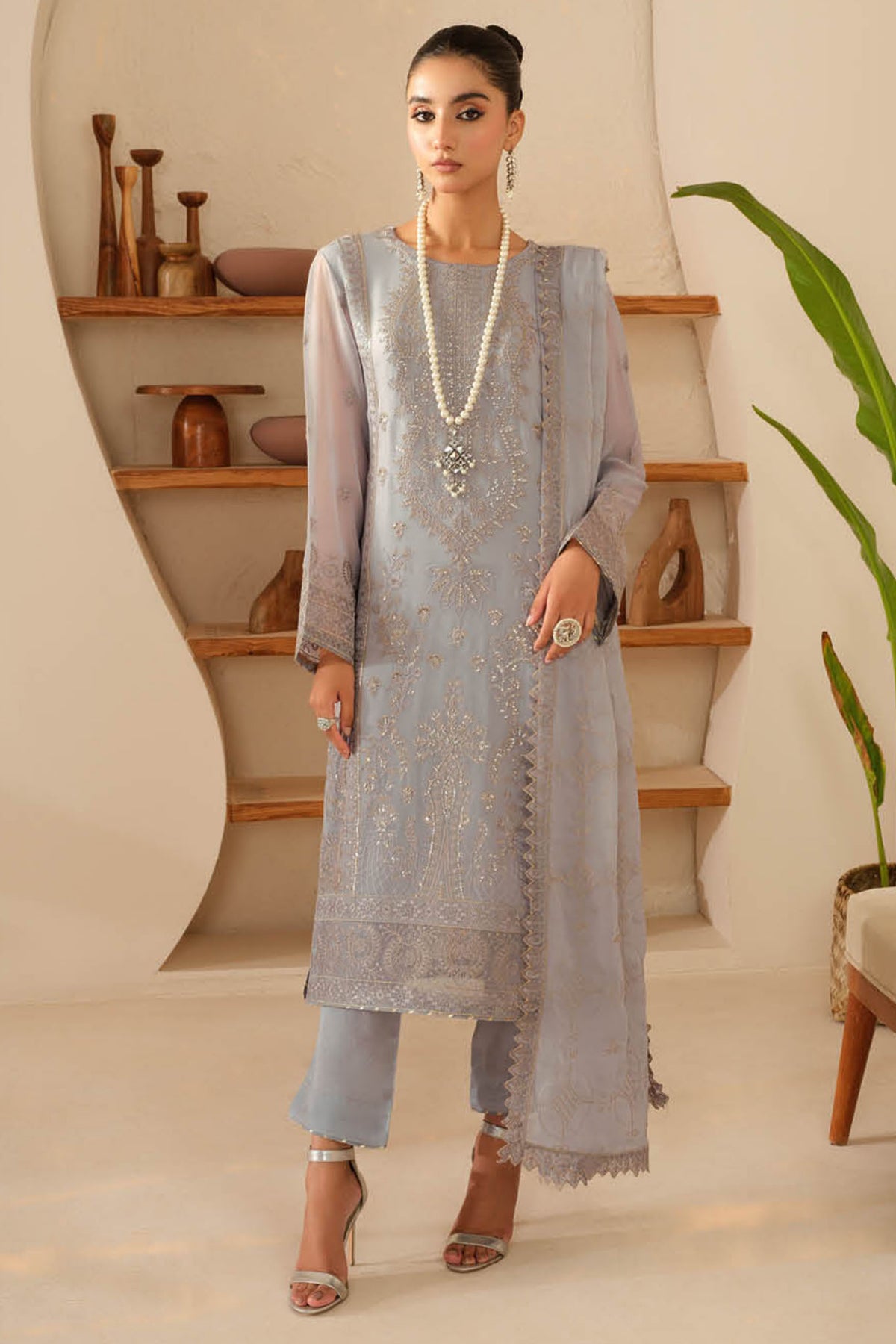 Sonehri By Ramsha Unstitched 3 Piece Luxury Chiffon Vol-01 Collection-BB-110