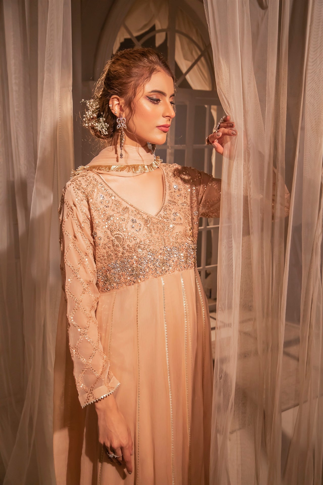 Manahils Stitched Formals Kurti 108