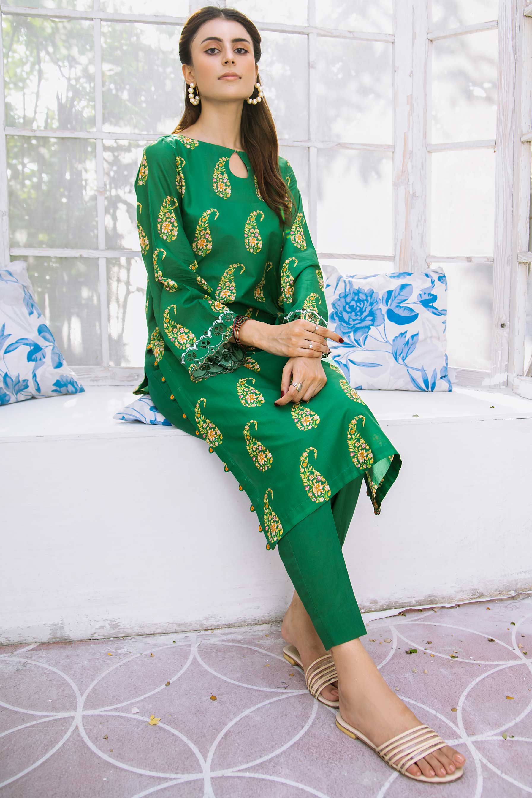 Aayra Stitched Summer Collection'2025-AY371 - Green House 2Pc