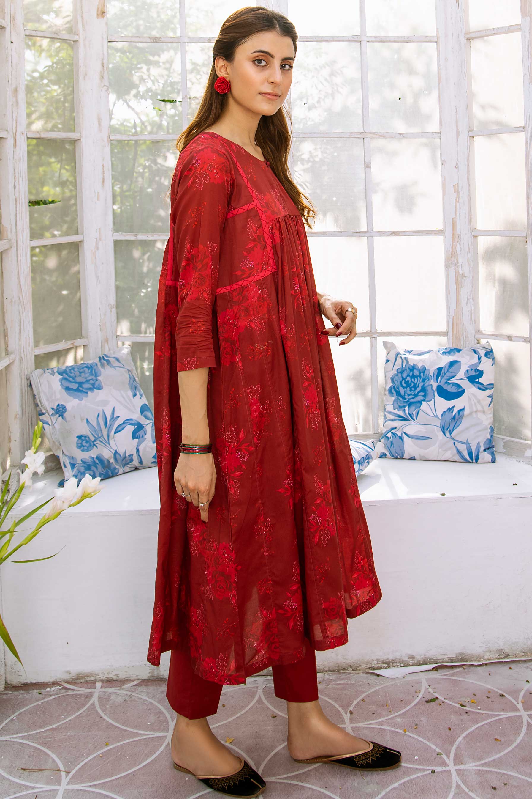 Aayra Stitched Summer Collection'2025-AY362 - Berry Bail Frock