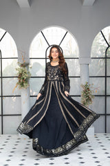 Manahils Stitched Formals B 007-Black