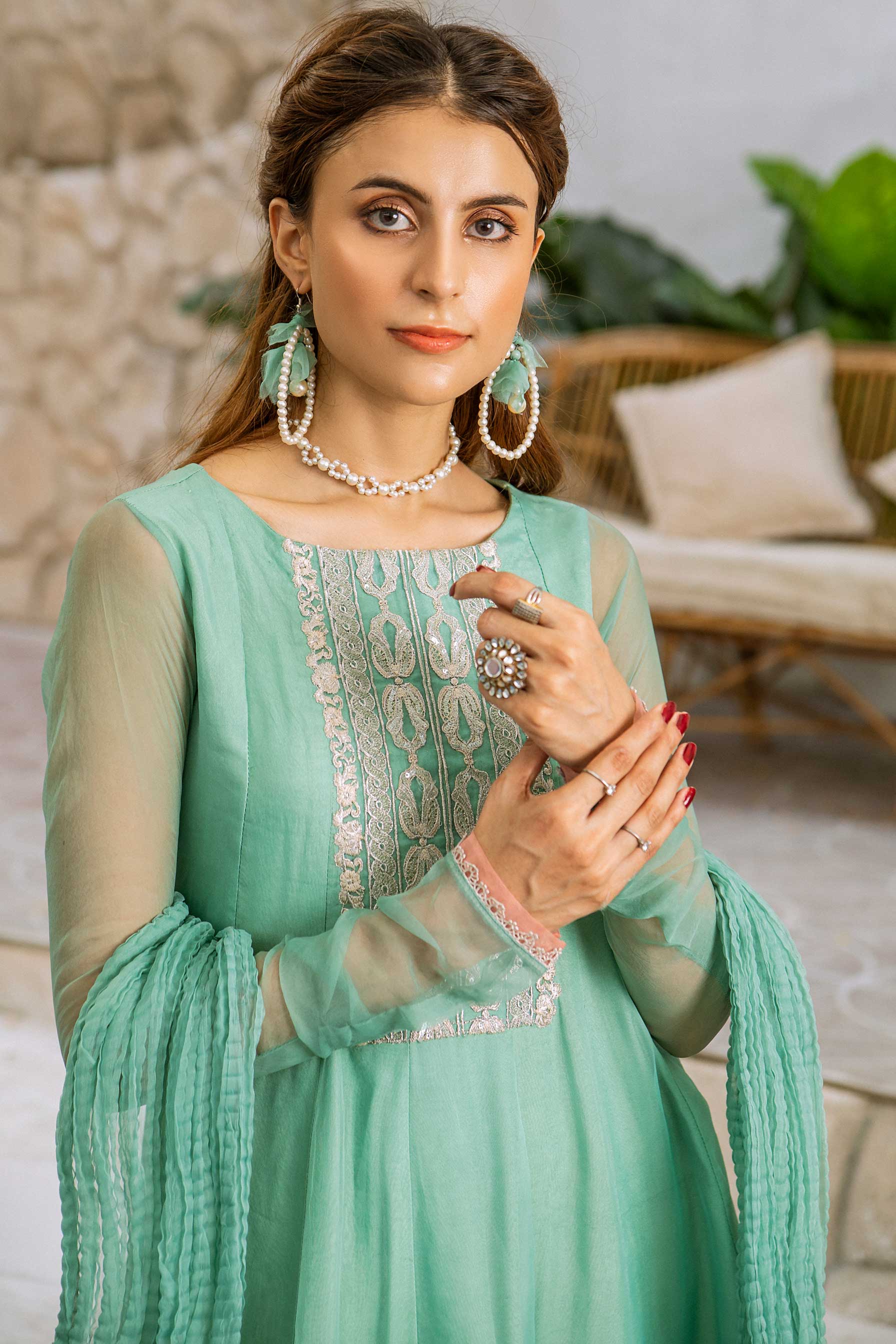 Aayra Stitched Formals Collection'2025-AY346 - Gras Jungle 3Pc