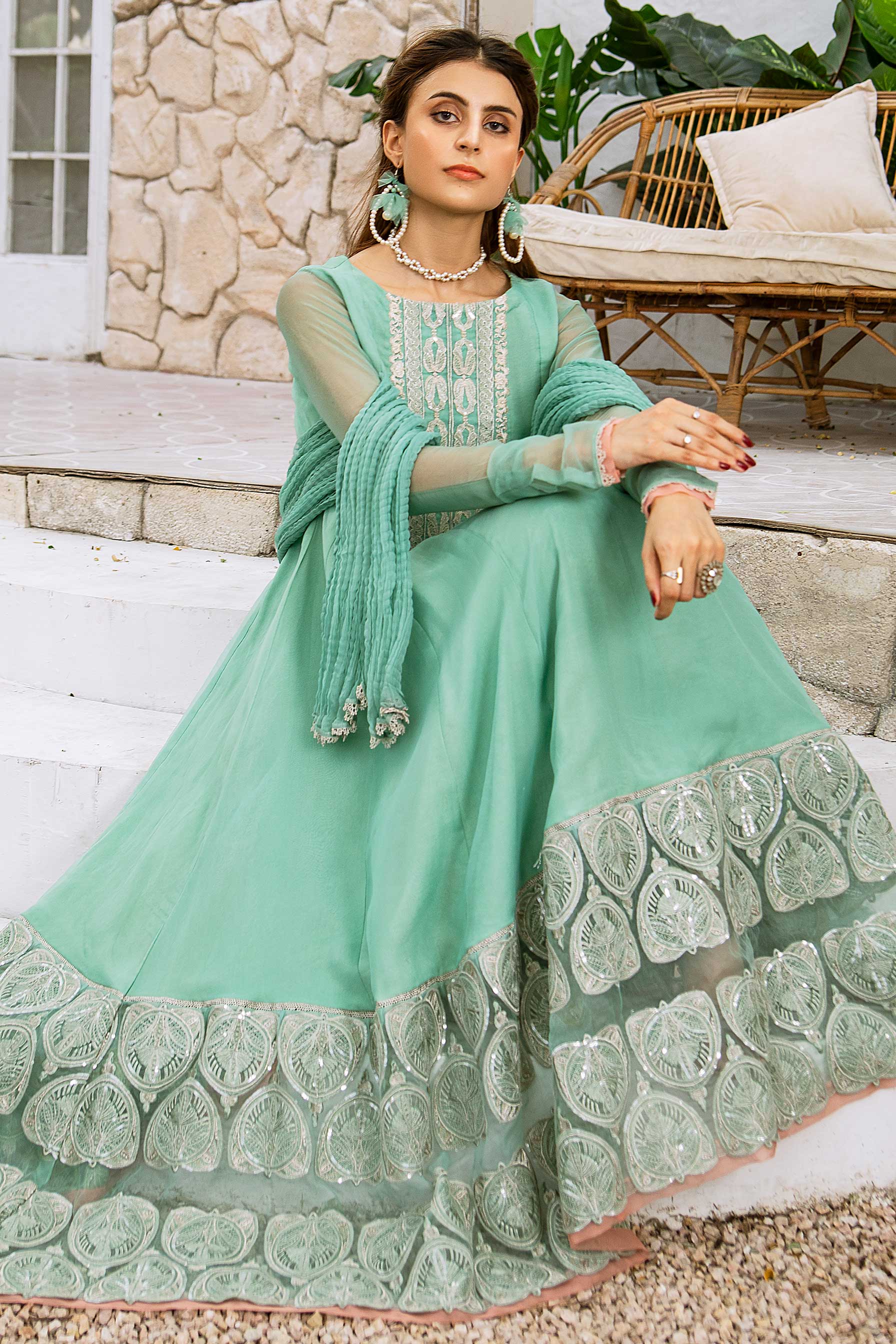 Aayra Stitched Formals Collection'2025-AY346 - Gras Jungle 3Pc