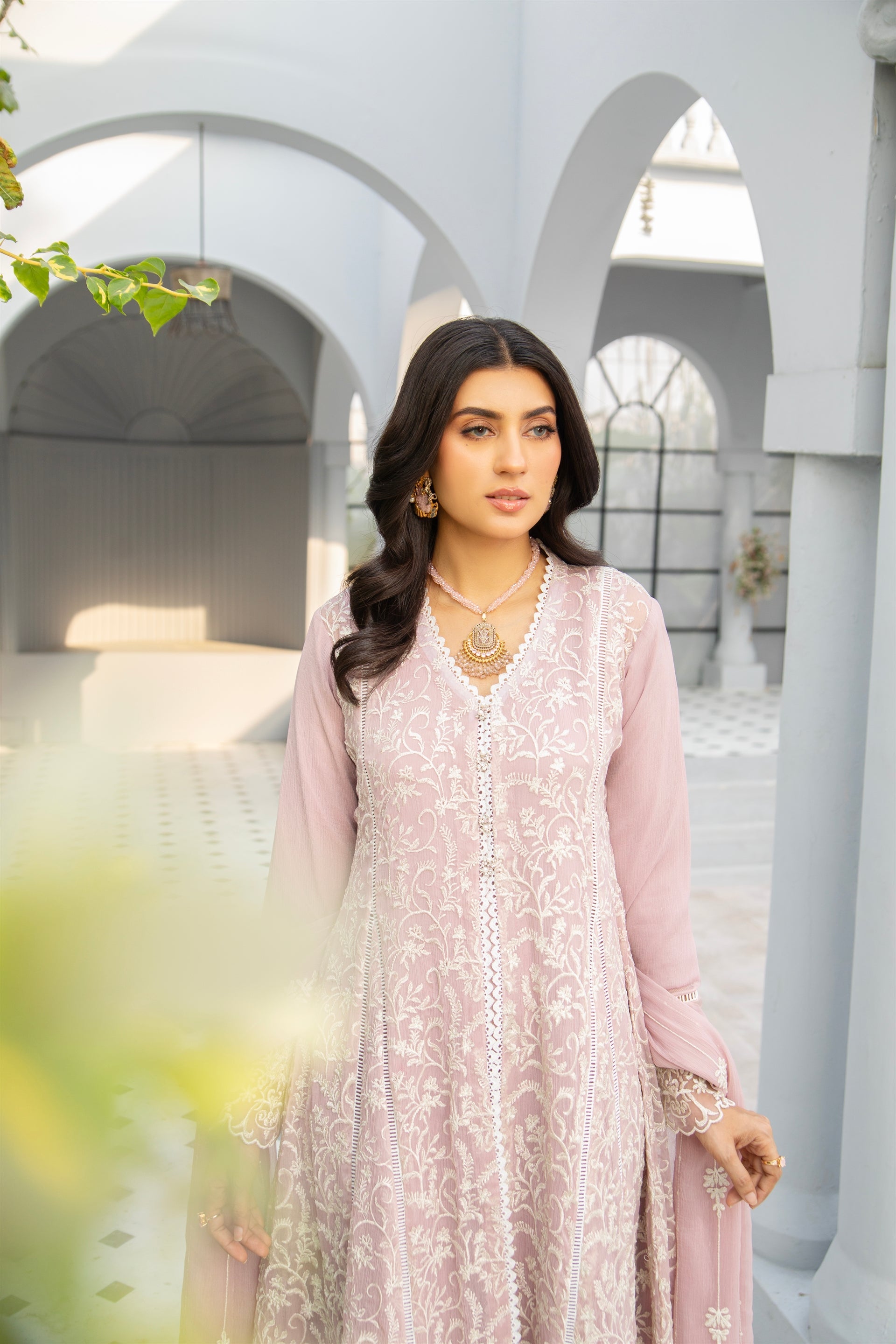 Manahils Stitched Formals K-113-Lilac