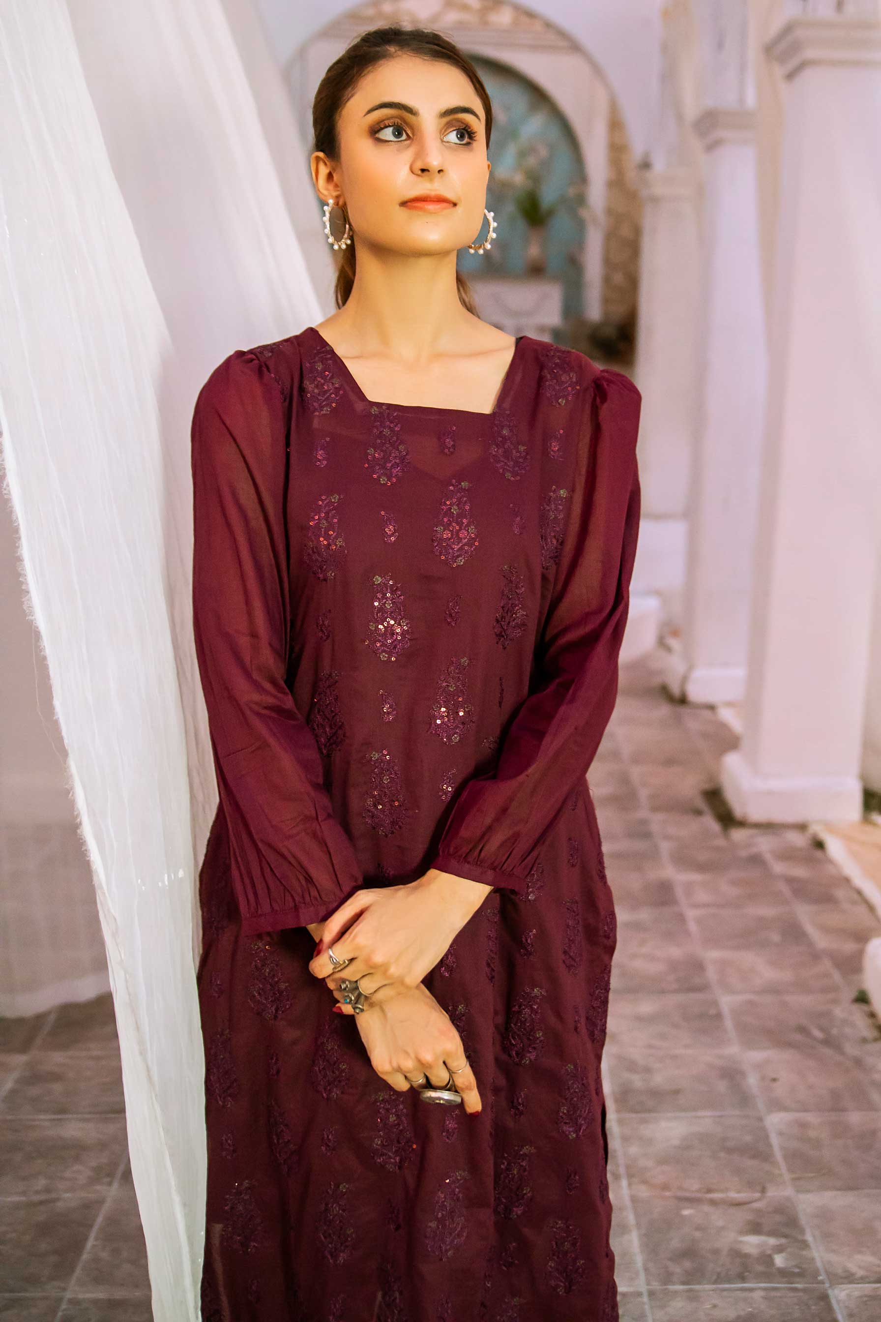 Aayra Stitched Summer Collection'2025-AY0033 - Sparkle Bails 2Pc