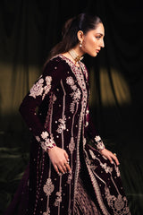 Qalamkar Unstitched 3 Piece Velvet Edit Collection'2024-BK-01-Amani