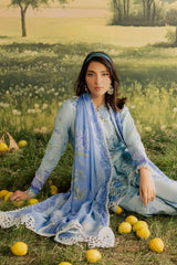 Bloom By Nureh Unstitched 3 Piece Emb and Printed Doriya Lawn Suit-BL-14