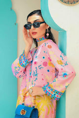 Brandlo PK Elegant Pink and White Dress 2 piece Set Y-21