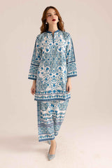Brandlo PK Beautiful Blue Co-Ord Set, 2 piece, Stitched, Y 15