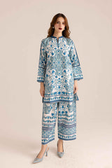 Brandlo PK Beautiful Blue Co-Ord Set, 2 piece, Stitched, Y 15