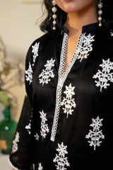 Tawakal Closet Stitched 3 Piece Summer Collection'2025-BLACK EMB