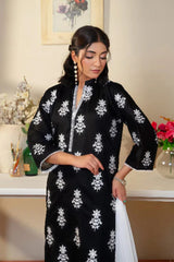 Tawakal Closet Stitched 3 Piece Summer Collection'2025-BLACK EMB