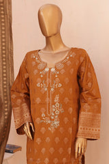 Bin Saeed Stitched 3 Piece Summer Emb Jacquard Collection'2024-BS-410-Rust