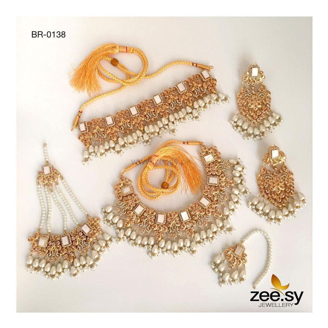 Iris Bridal-0138 Full Pearl - Zeesy Jewellery