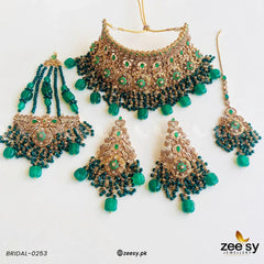 BRIDAL-0253 Emerald Green - Zeesy Jewellery