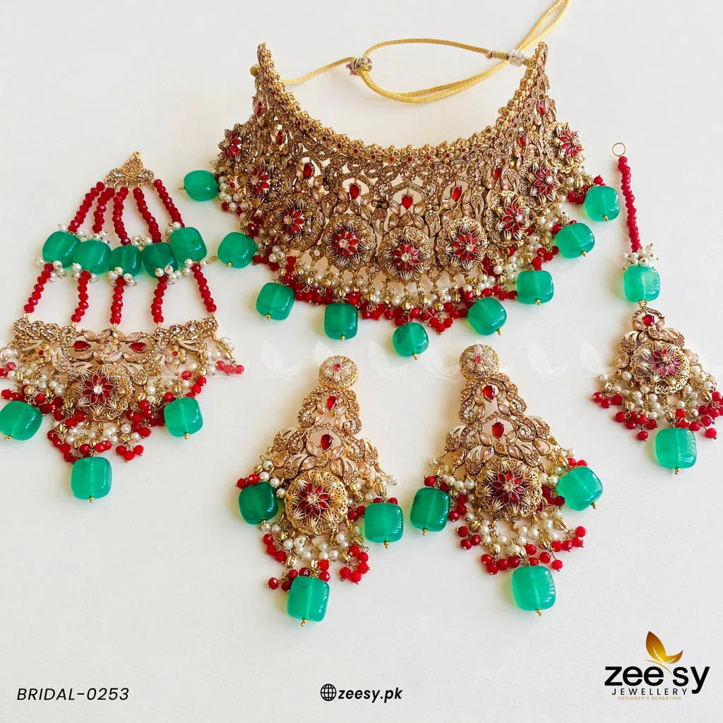 BRIDAL-0253 Rubi Green - Zeesy Jewellery
