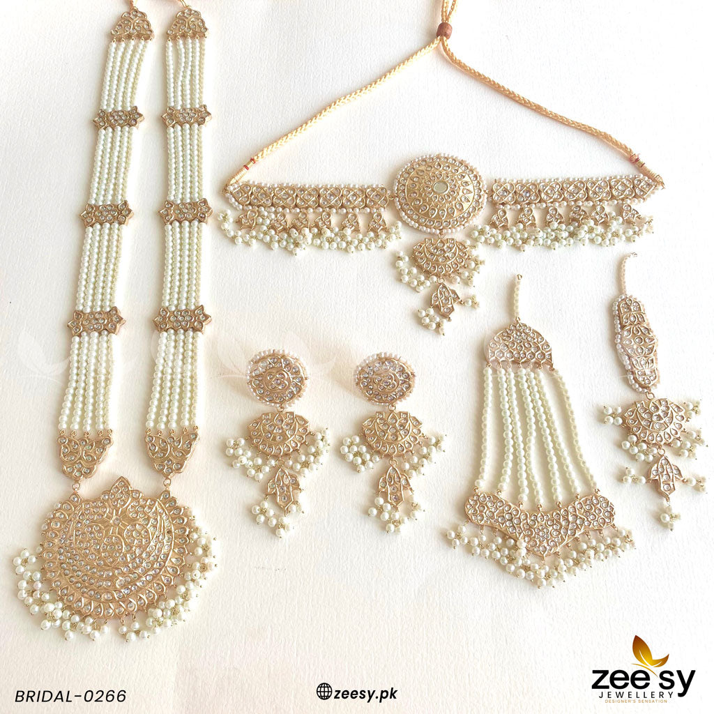 Regal Pearl Jhoomar Bridal Set - Zeesy Jewellery