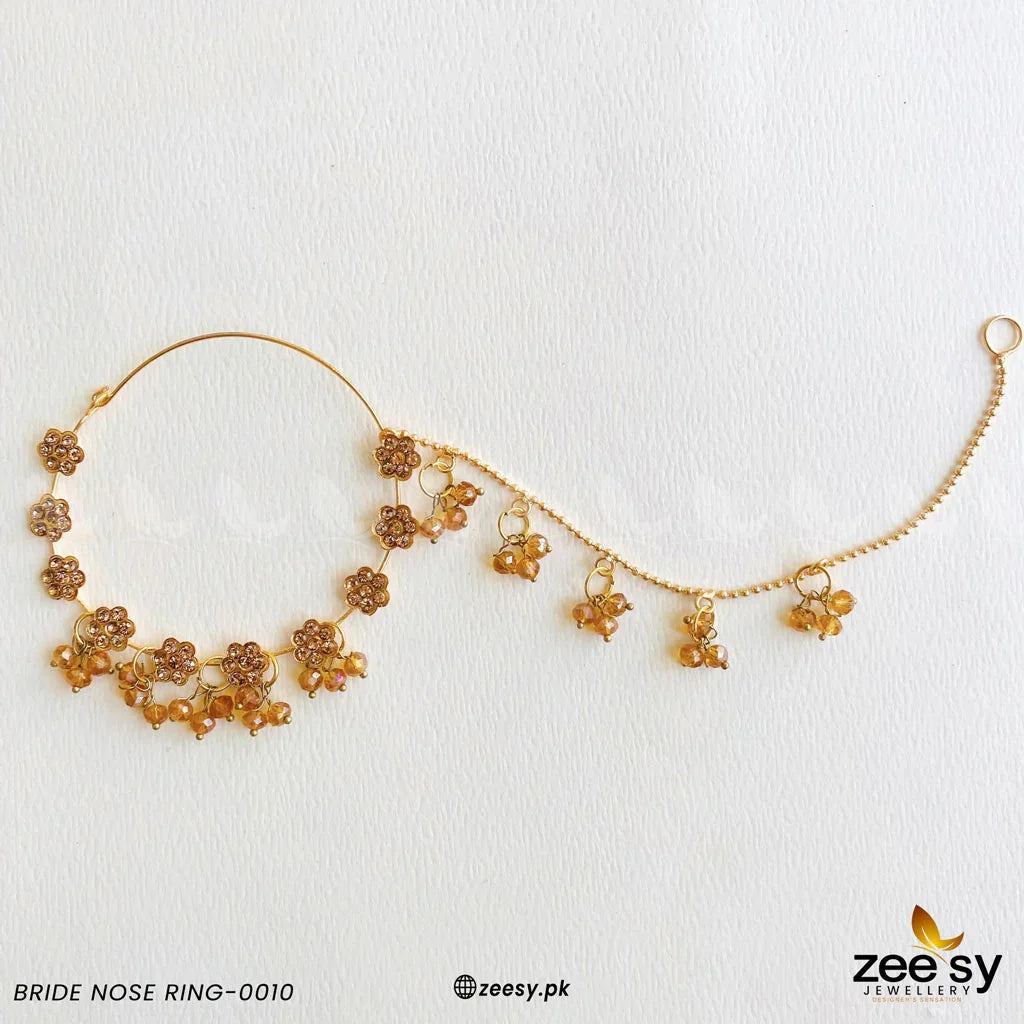 BRIDE NOSE RING-0010 Champagne - Zeesy Jewellery