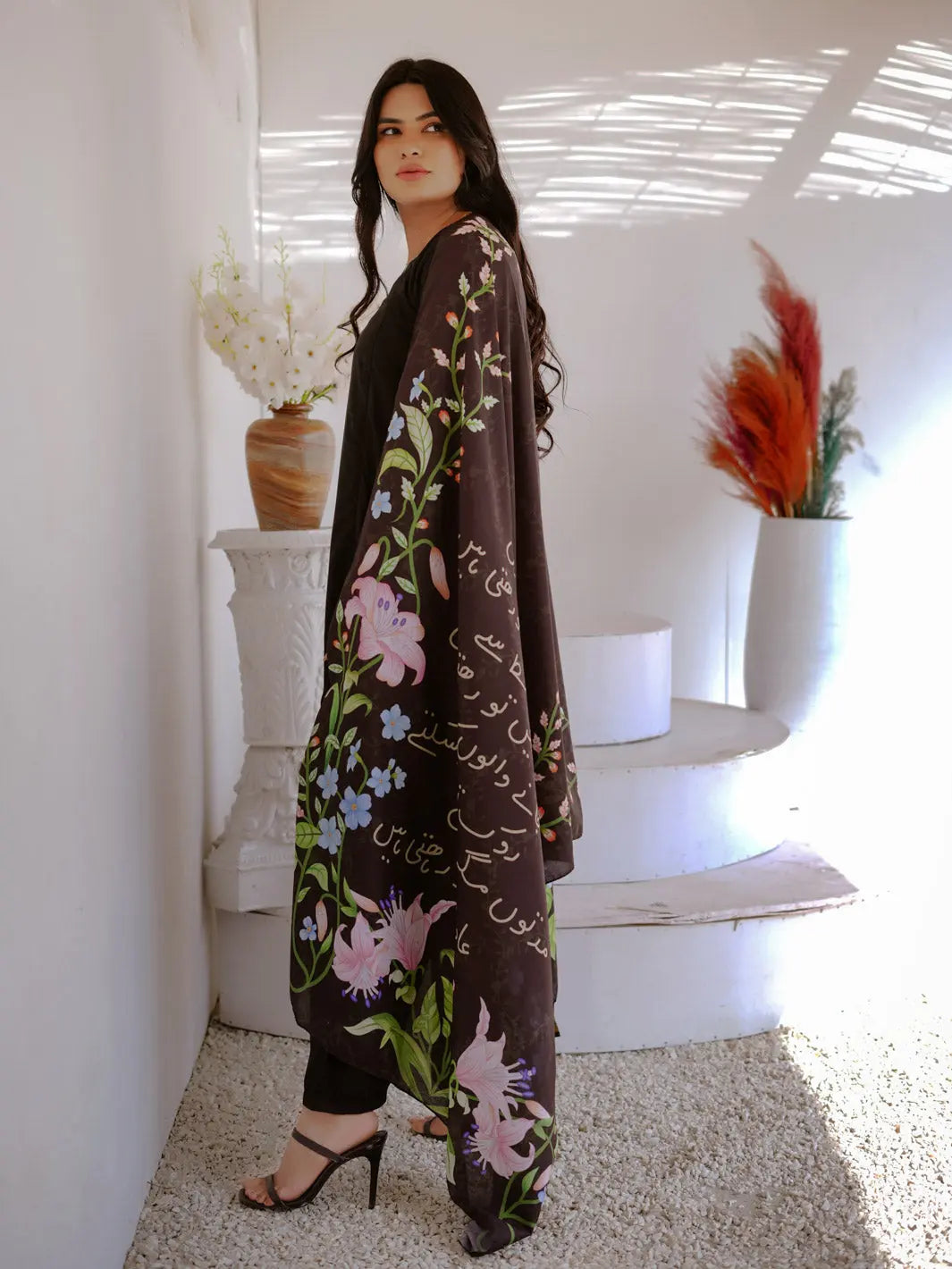 Aadat Stole (Black) TNG by MD