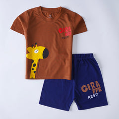 Kjunction Boys Half Sleeves 2 Piece Suit