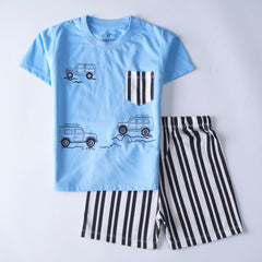 Kjunction Boys Half Sleeves 2 Piece Suit