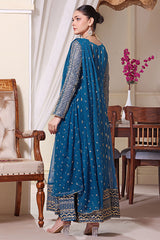 Eid E Milan By Al Siyaab Stitched 3 Piece Formals Suit-Bahaar-Peacock