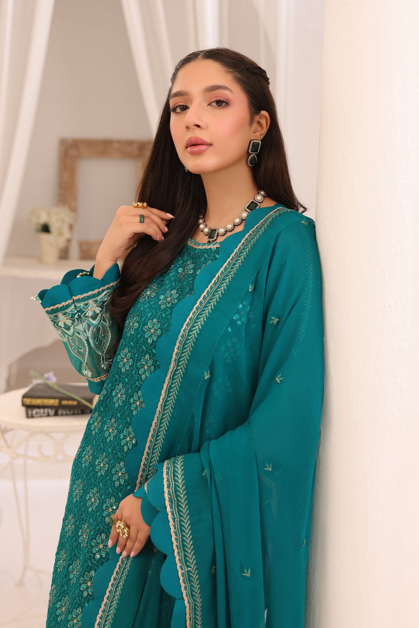 Afsana By Sheen Unstititched 3 Piece Formals Collection'2024-SL-07-Bahar