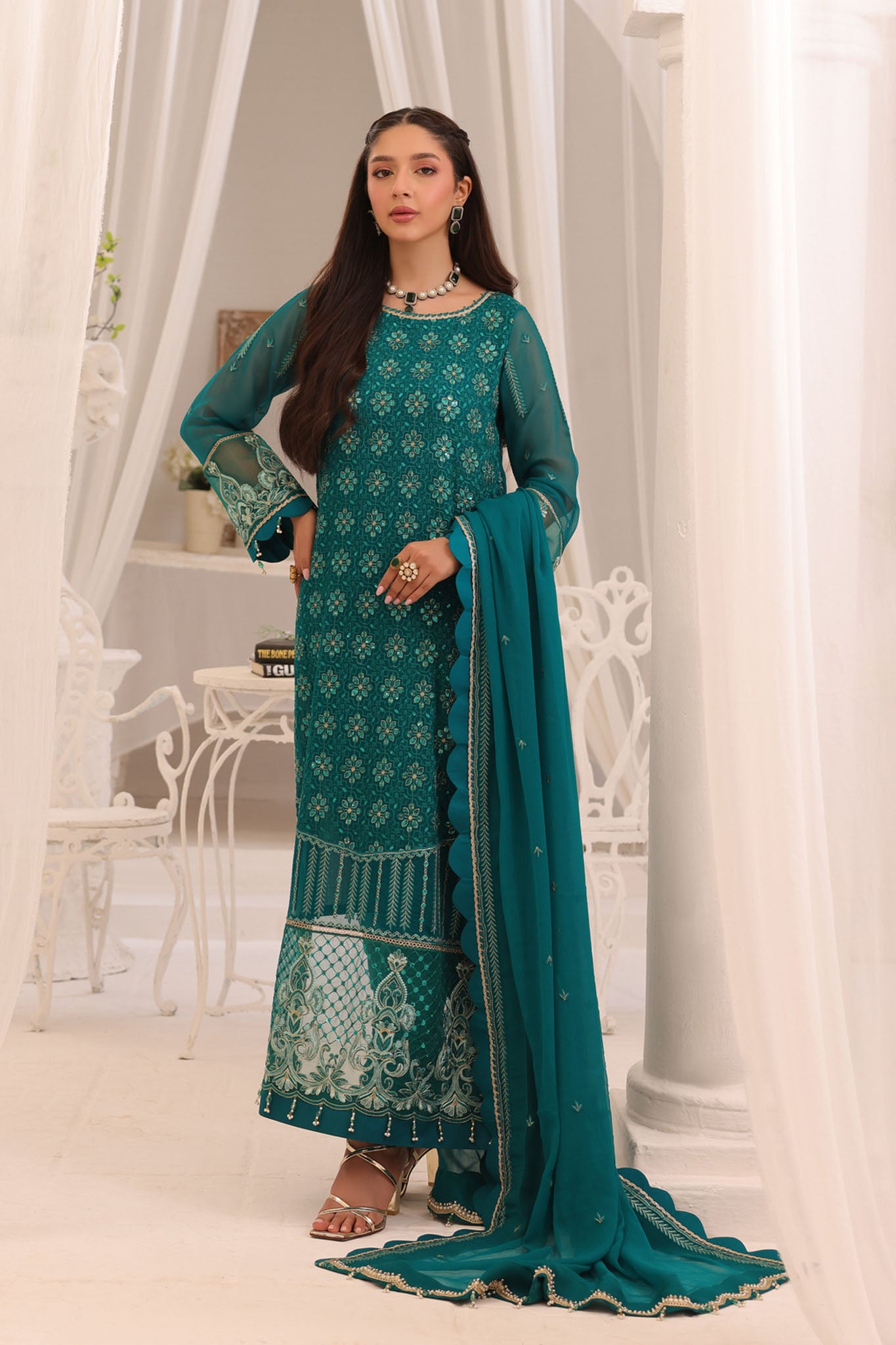 Afsana By Sheen Unstititched 3 Piece Formals Collection'2024-SL-07-Bahar