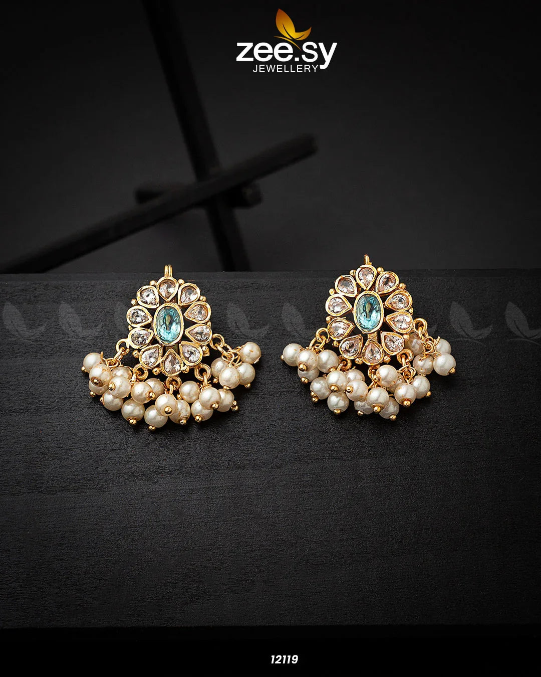 Beads Studs Earrings Feroza - Zeesy Jewellery