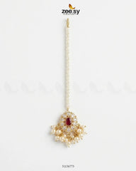 Zeesy-Bella Glow Faux Pearl Bindiya