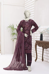 Almeerah Unstitched 3 Piece Stripe Dora Luxury Lawn Vol-02 Collection'2025-Berry Bloom