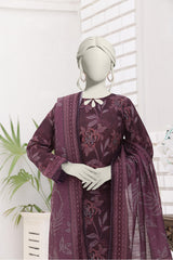 Almeerah Unstitched 3 Piece Stripe Dora Luxury Lawn Vol-02 Collection'2025-Berry Bloom