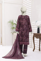 Almeerah Unstitched 3 Piece Stripe Dora Luxury Lawn Vol-02 Collection'2025-Berry Bloom